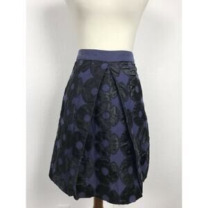 Biya A-Line Print Pleated Skirt Lined FLAW